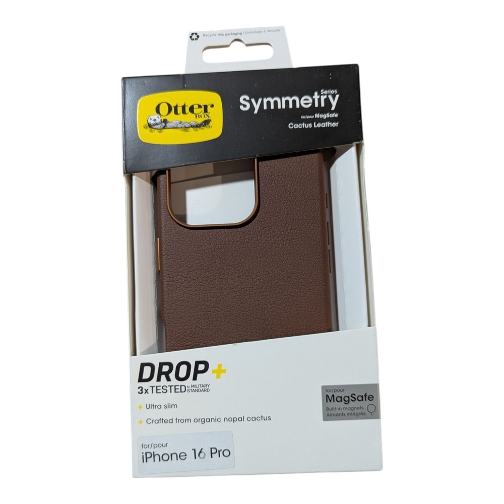 M1. OtterBox Symmetry Cactus Leather MagSafe Apple iPhone 16 Pro - Rich‎ Adobe